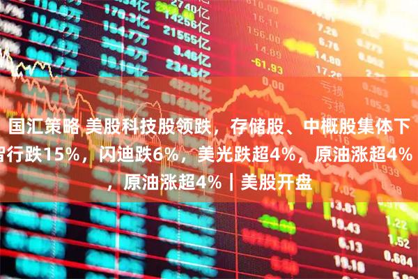 国汇策略 美股科技股领跌,存储股、中概股集体下挫!小马智行跌15%,闪迪跌6%,美光跌超4%,原油涨超4%|美股开盘