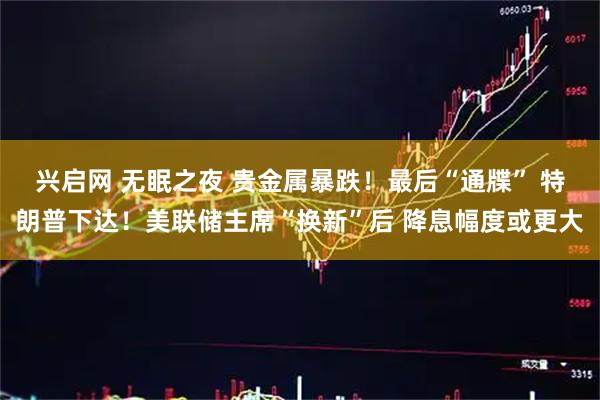 兴启网 无眠之夜 贵金属暴跌！最后“通牒” 特朗普下达！美联储主席“换新”后 降息幅度或更大