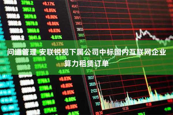 问道管理 安联锐视下属公司中标国内互联网企业算力租赁订单